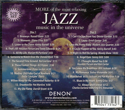 Russell Gunn, Eliane Elias, Kenny Burrell, Art Pepper, Etc. - More Of The Most Relaxing Jazz Music In The Universe (25 tracks) (2xCD) Music CD