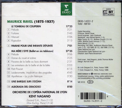 Ravel, Kent Nagano, Orchestre De L'Opera National De Lyon - Ma Mere L'Oye; Pavane Pour Une Infante Defunte; Le Tombeau De Couperin (marked/ltd stock) Music CD