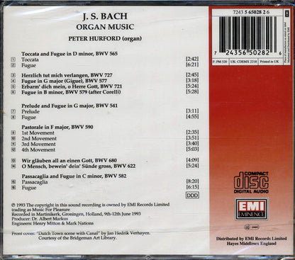 Peter Hurford - Playing Organs Of Bach's Time Volume 1 Music CD