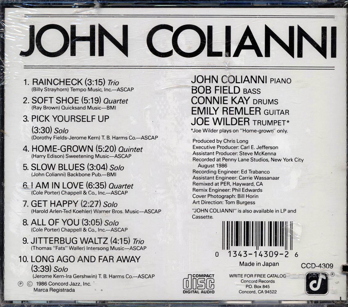 John Colianni - John Colianni (marked/ltd stock) Music CD