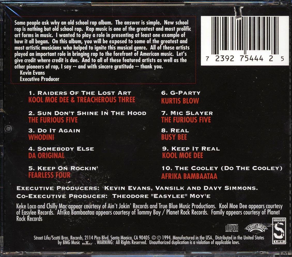 Kool Moe Dee, The Furious Five, Whodini, Etc. - Raiders Of The Lost Art (marked/ltd stock) Music CD