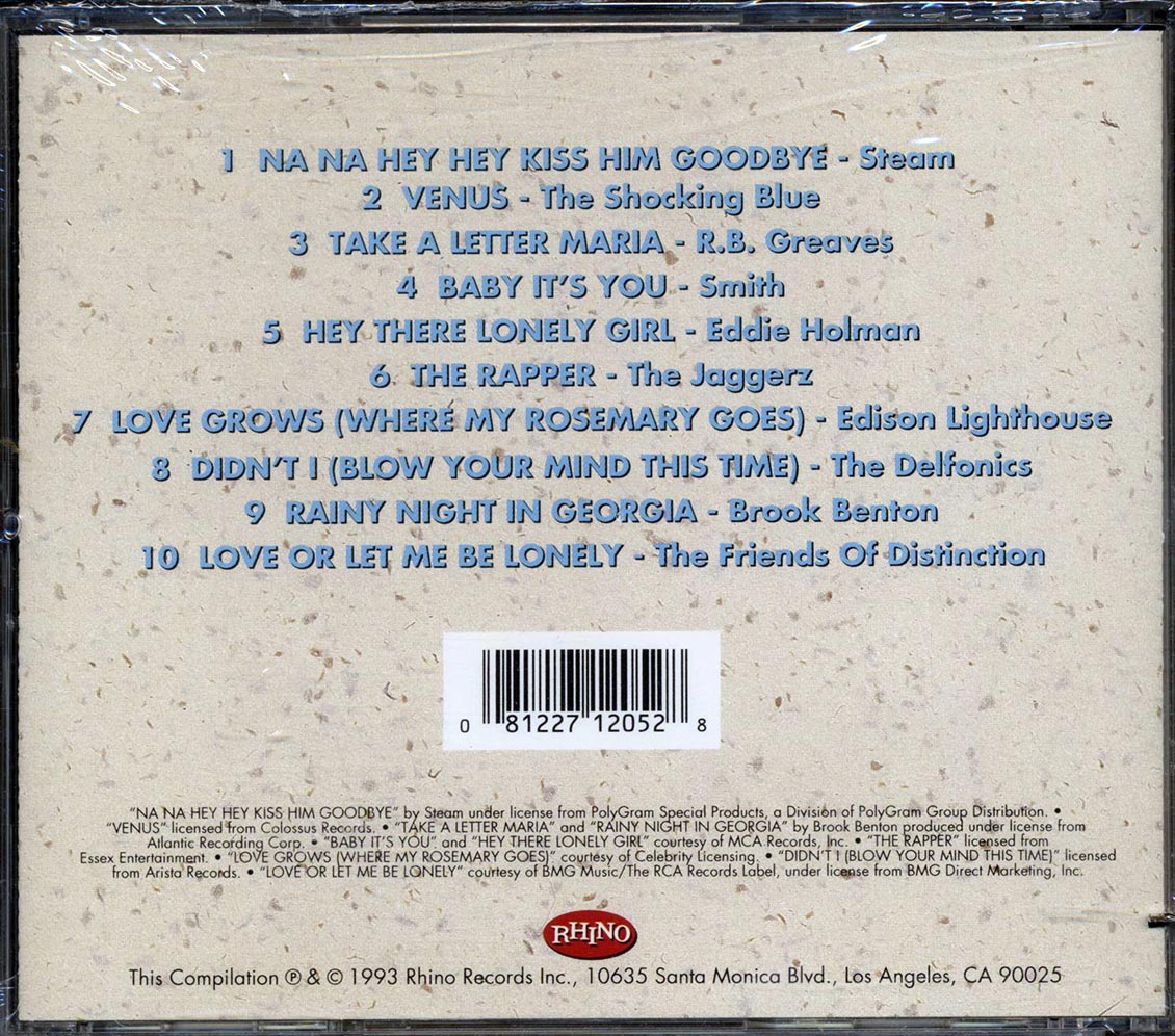 Steam, The Delfonics, Shocking Blue, Etc. - '70s Smash Hits Volume 1 (marked/ltd stock) Music CD