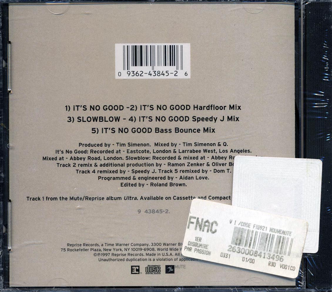 Depeche Mode - It's No Good Music CD