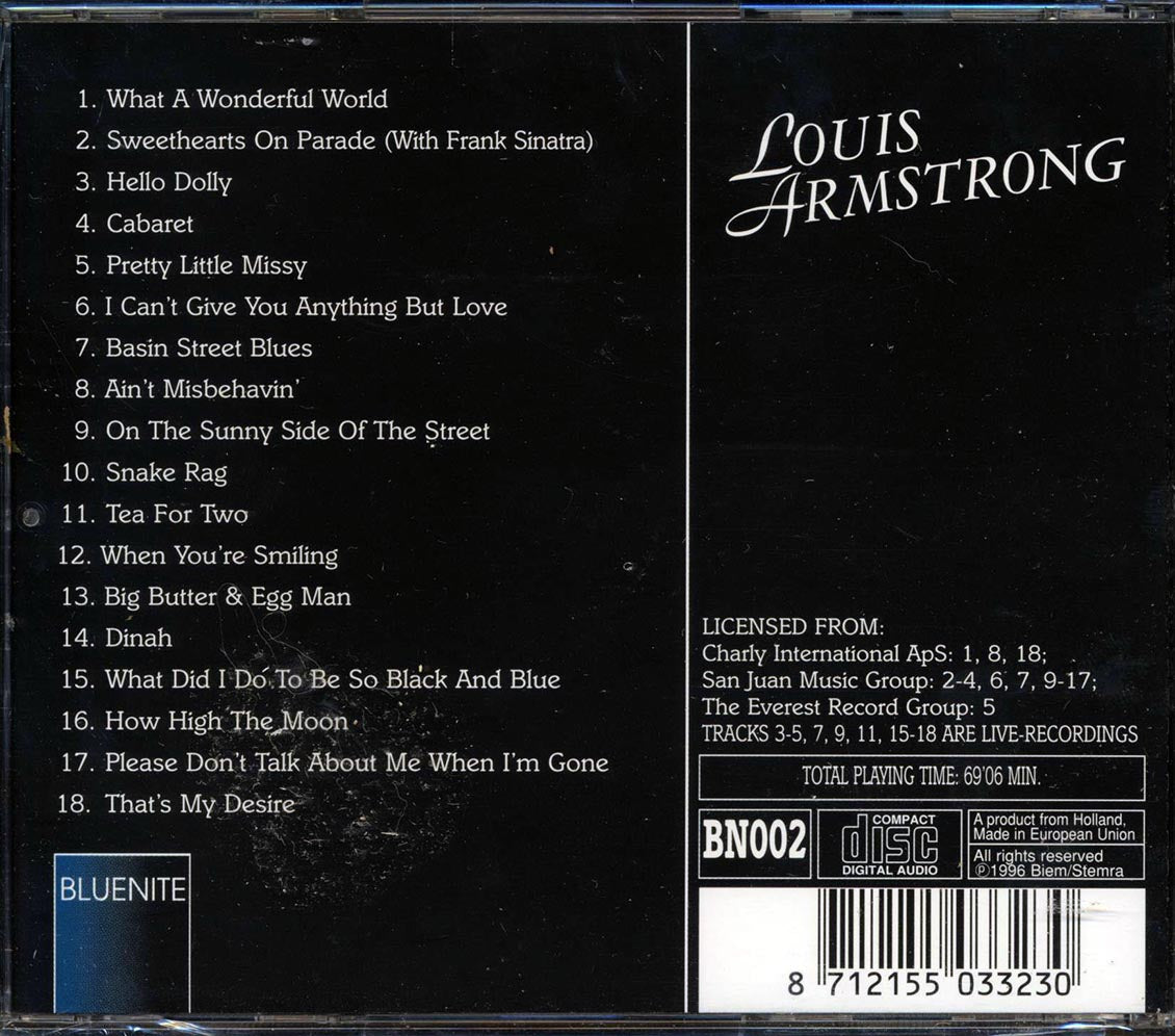 Louis Armstrong - New Orleans Jazz Music CD