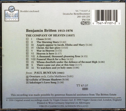 Britten, London Philharmonic Choir, Enlish Chamber Orchestra, Philip Brunelle - The Company Of Heaven; Paul Bunyan Music CD