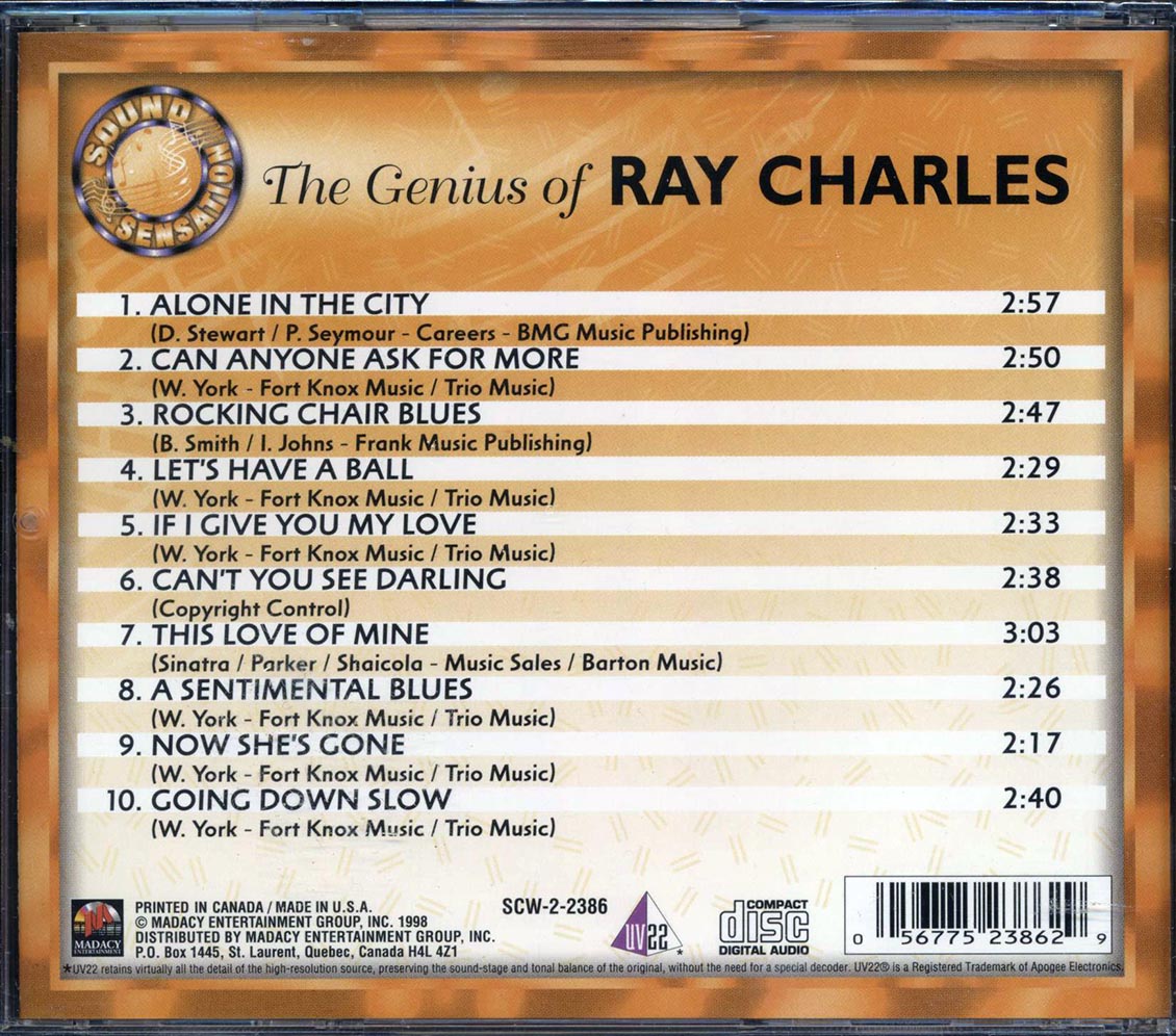 Ray Charles - The Genius Of Ray Charles Music CD