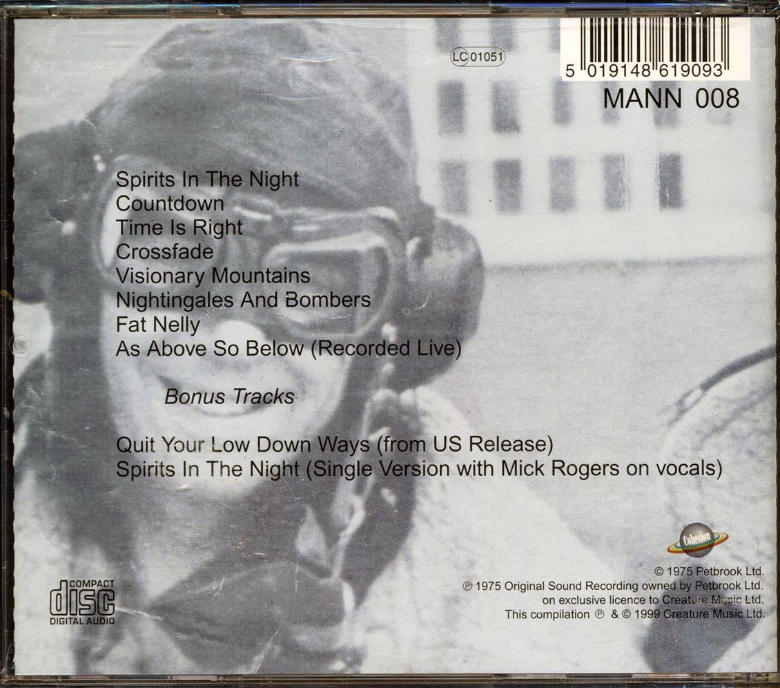 Manfred Mann's Earth Band - Nightingales & Bombers Music CD