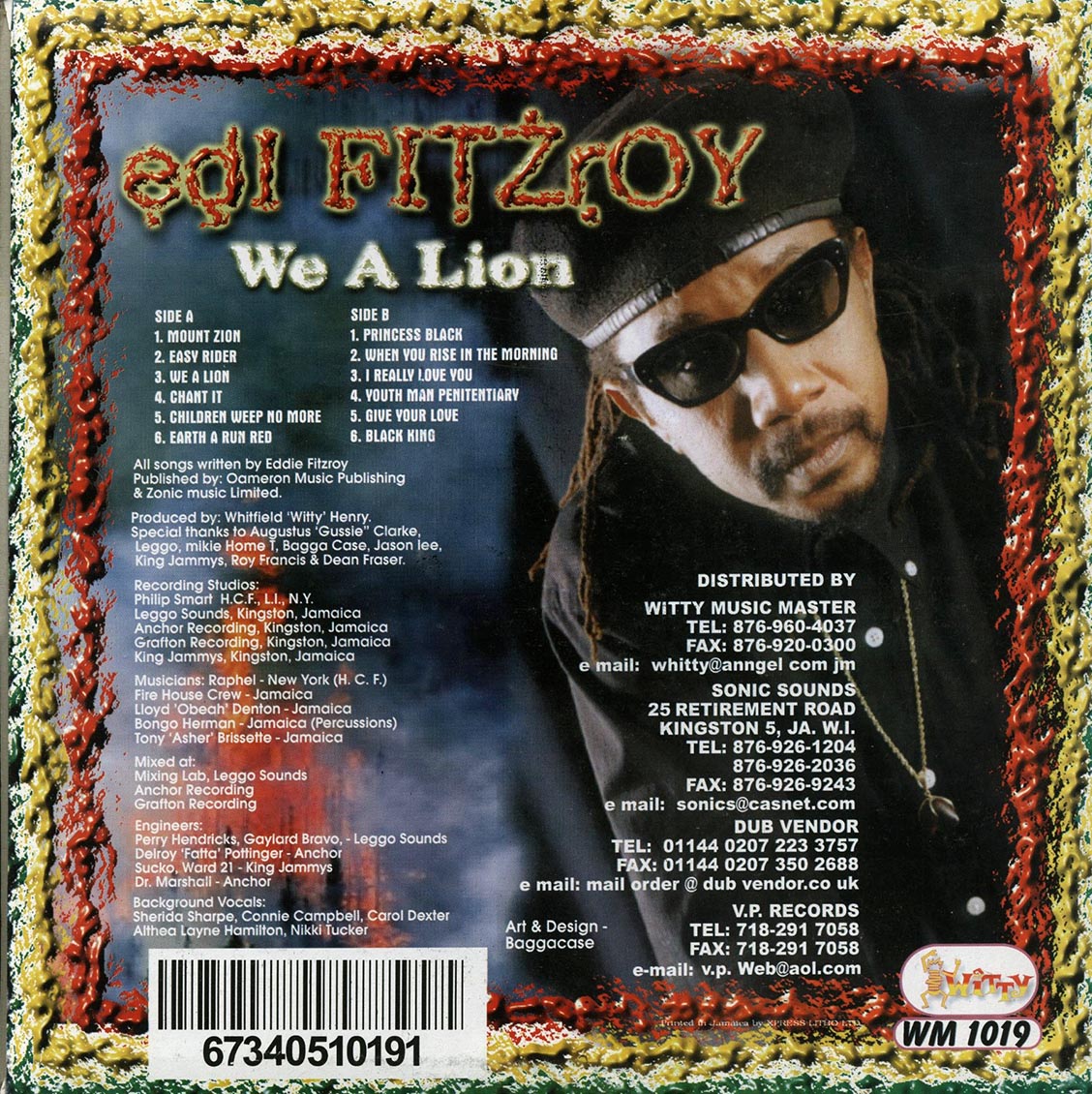Edi Fitzroy - We A Lion (Jamaica press) (orig. press) Vinyl Record
