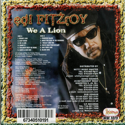 Edi Fitzroy - We A Lion (Jamaica press) (orig. press) Vinyl Record