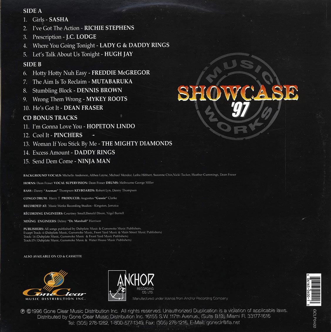 Dennis Brown, Freddie McGregor, Richie Stephens, Etc. - Music Works Showcase '97 (Jamaica press) (orig. press) Vinyl Record