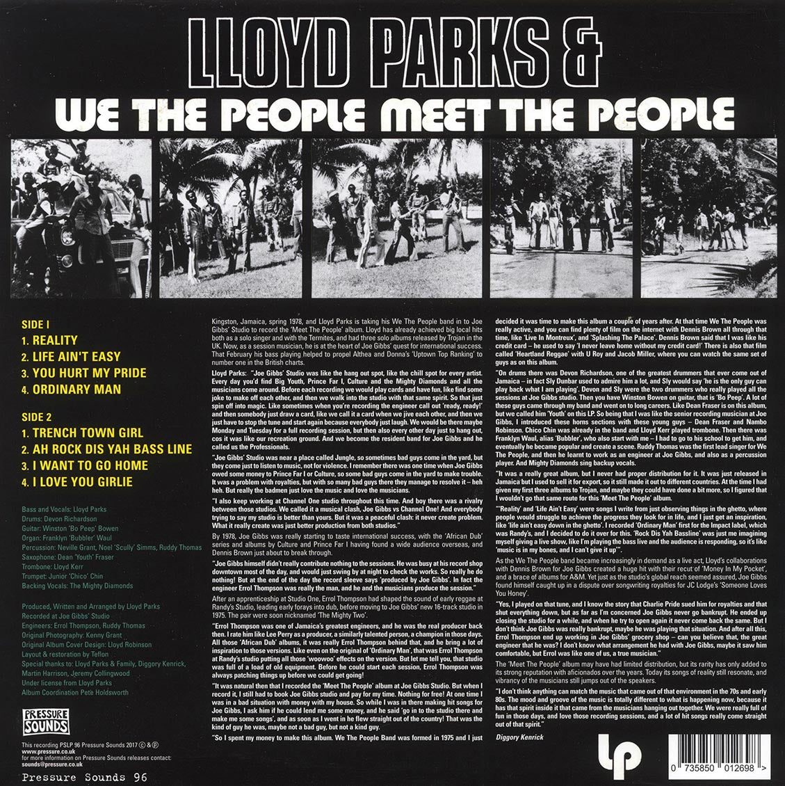 Lloyd Parks & We The People - Meet The People (2017 FIRST PRESS) Vinyl Record