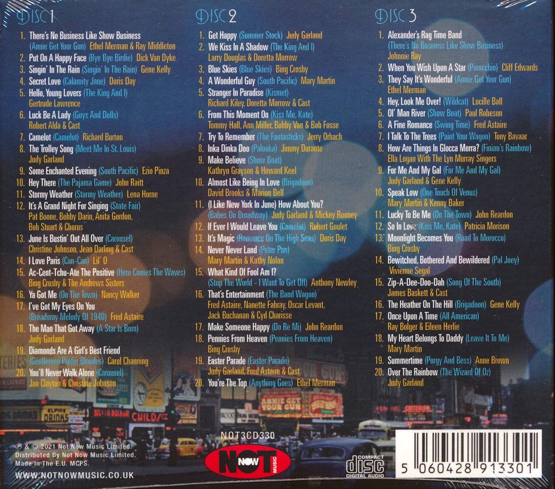 Fred Astaire Gene Kelly Dick Van Dyke Doris Day Etc The Very Best Of Broadway Musicals 60 tracks 3xCD deluxe 4 fold digipak Music CD