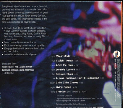 John Coltrane Selections From The Classic Quartet Complete Impulse! Studio Recordings Music CD