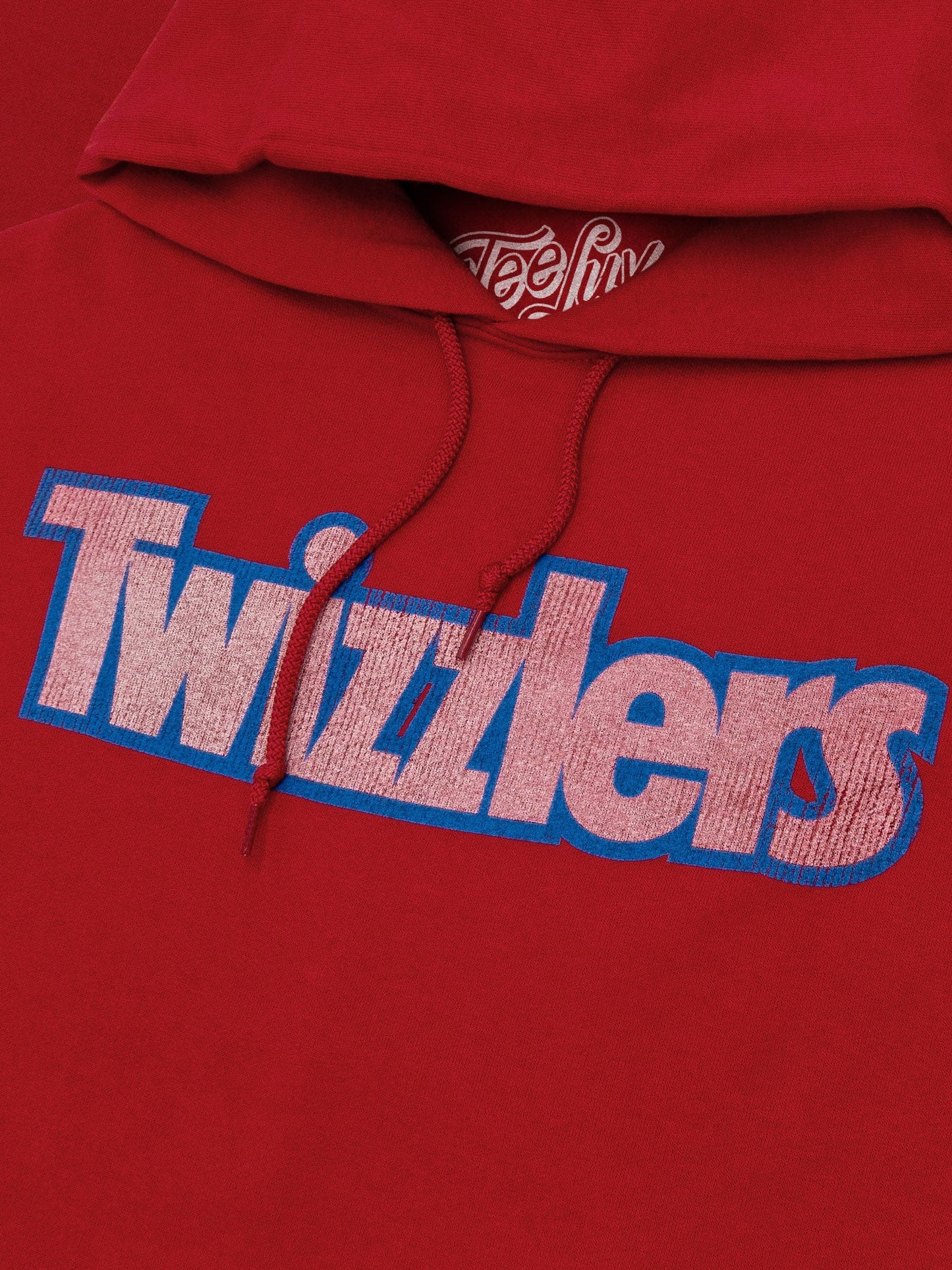 Faded Twizzlers Candy Logo Hooded Sweatshirt Hoodie Officially Licensed - Red