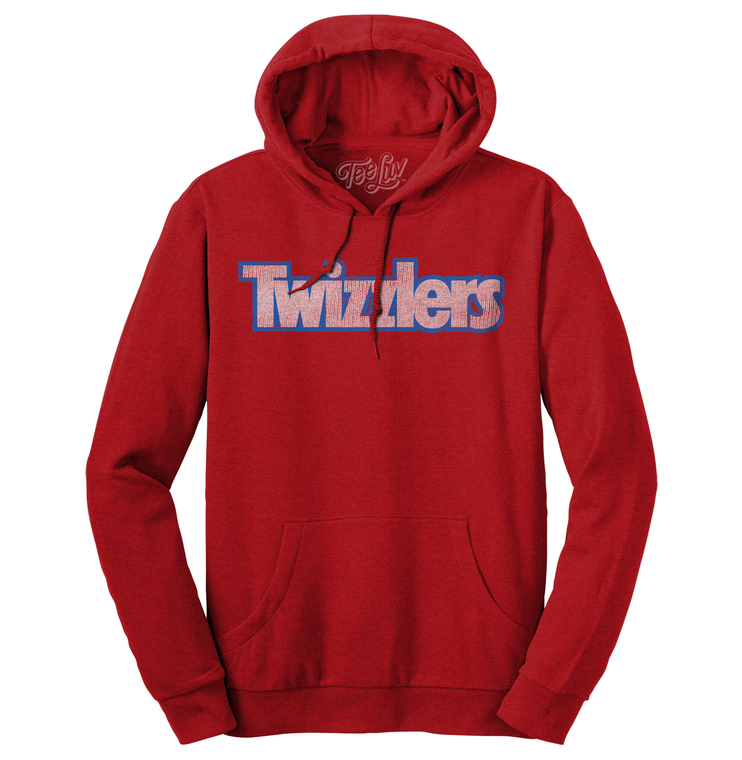 Faded Twizzlers Candy Logo Hooded Sweatshirt Hoodie Officially Licensed - Red