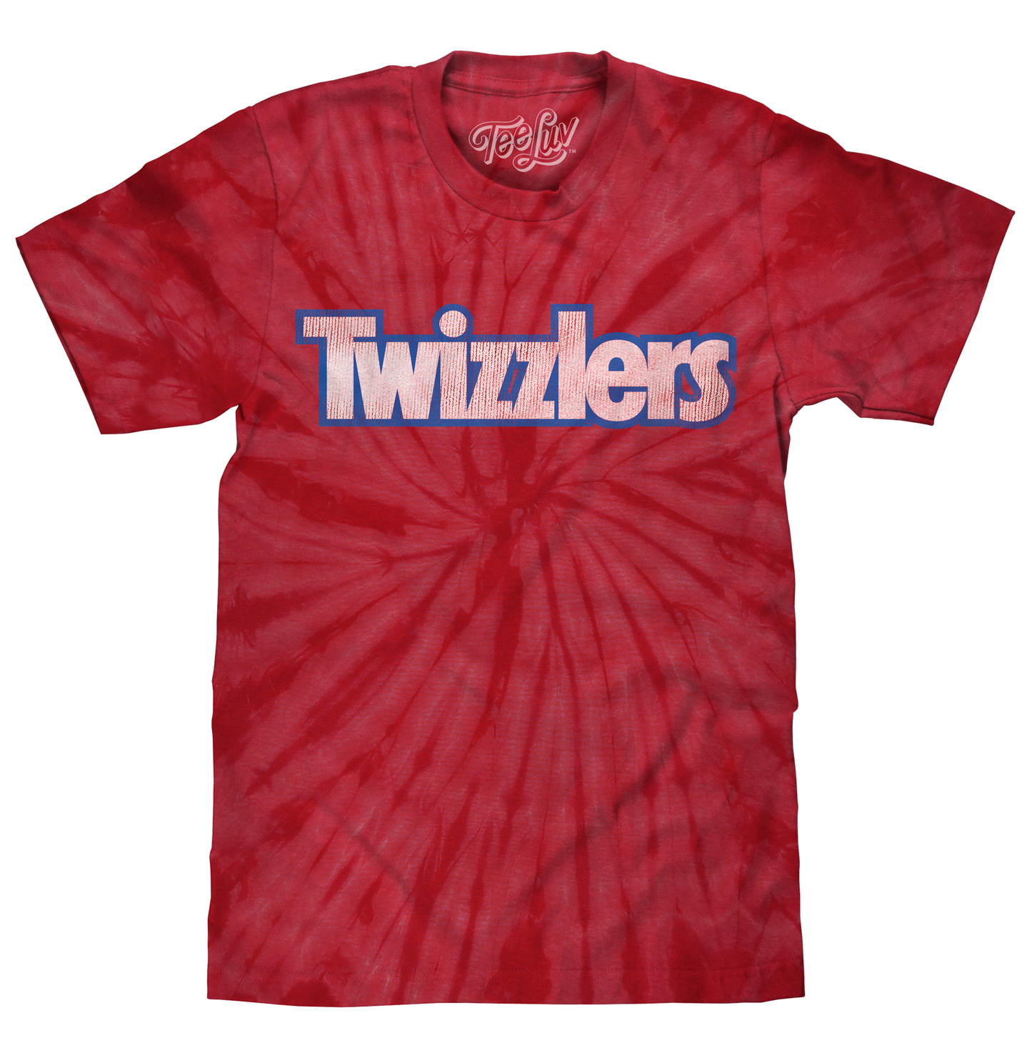 Retro Twizzlers Tie Dye Mens T Shirt Officially Licensed Red Spider Tie Dye