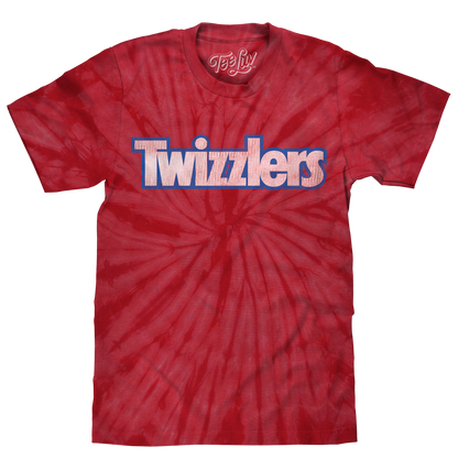 Retro Twizzlers Tie Dye Mens T Shirt Officially Licensed Red Spider Tie Dye