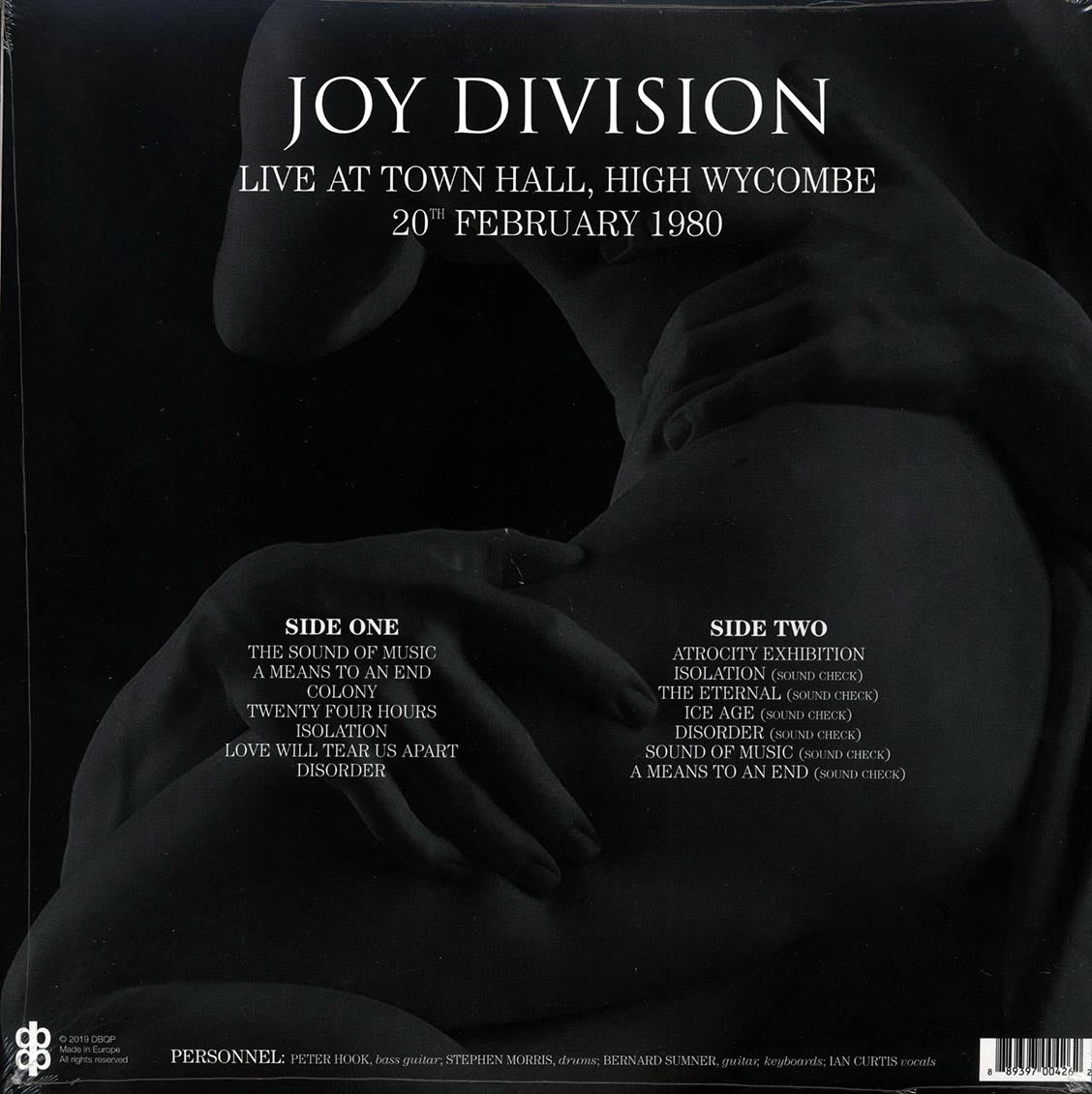 Joy Division Live At Town Hall, High Wycombe 20th February 1980 Vinyl Record
