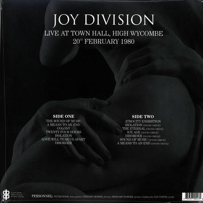 Joy Division Live At Town Hall, High Wycombe 20th February 1980 Vinyl Record