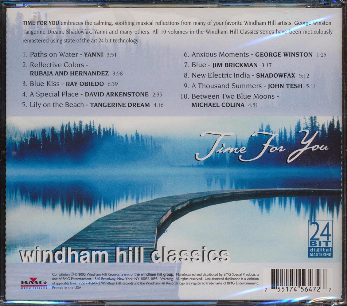 John Tesh, Tangerine Dream, Yanni, George Winston, Etc. - Time For You (24-bit mastering) Music CD