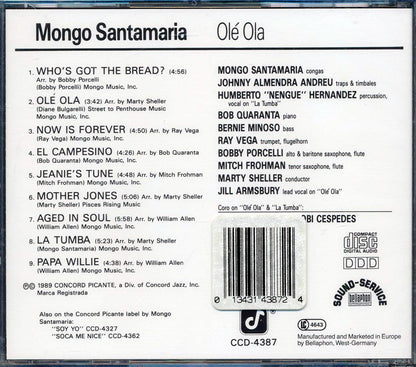 Mongo Santamaria - Ole Ola Music CD