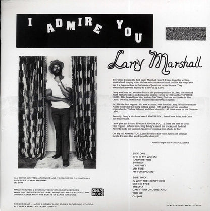 Larry Marshall - I Admire You Vinyl Record