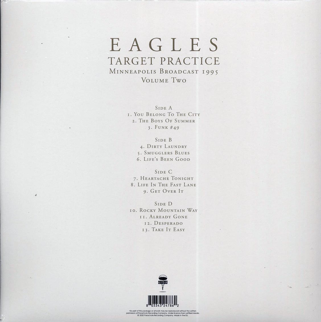 Eagles - Target Practice Volume 2: Minneapolis Broadcast 1995 (ltd. ed.) (2xLP) Vinyl Record