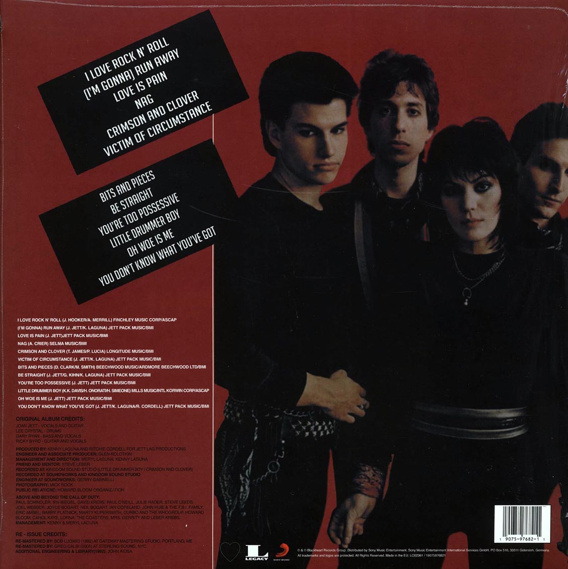 Joan Jett & The Blackhearts I Love RockNRoll Vinyl Record