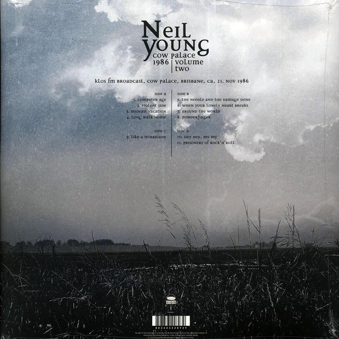 Neil Young - Cow Palace 1986 Volume 2 (ltd. ed.) (2xLP) Vinyl Record