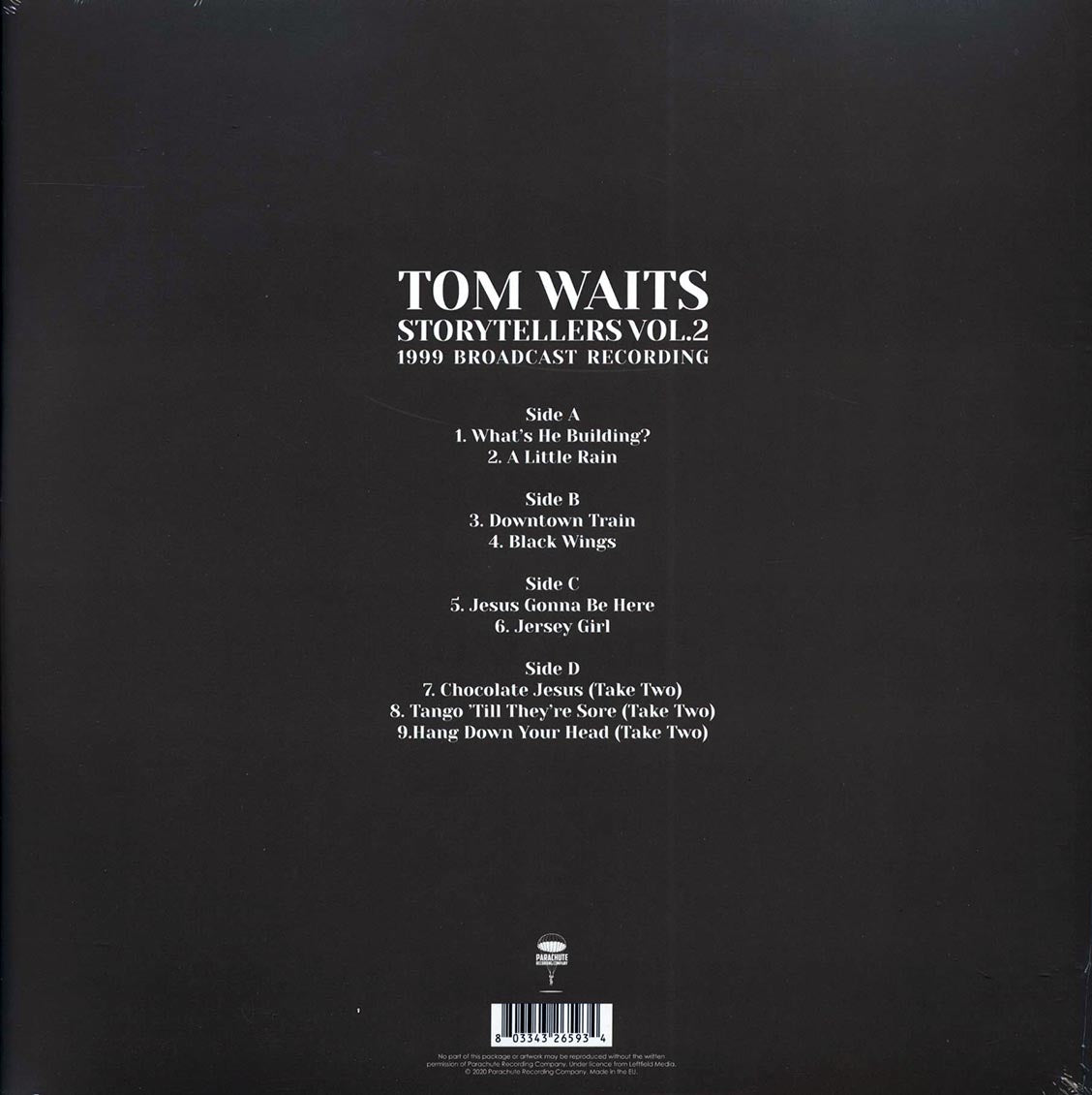 Tom Waits - Storytellers Volume 2: 1999 Broadcast Recording (ltd. ed.) (2xLP) Vinyl Record