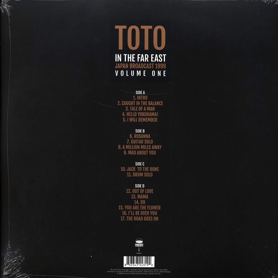Toto - In The Far East Volume 1: Japan Broadcast 1999 (ltd. ed.) (2xLP) Vinyl Record