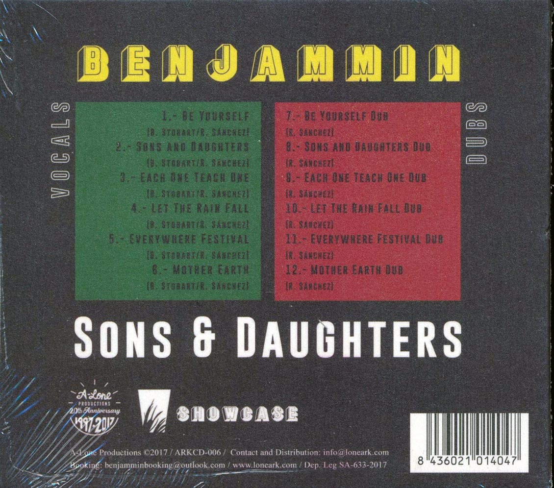Benjammin - Sons & Daughters Showcase: Vocals & Dubs Music CD