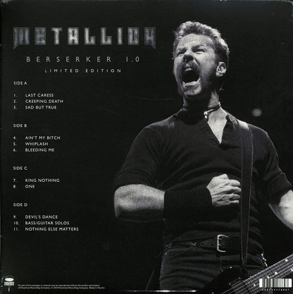 Metallica Berserker 1.0 Copenhagen, Denmark, 27th November 1996 ltd. ed. 2xLP splatter Vinyl Record