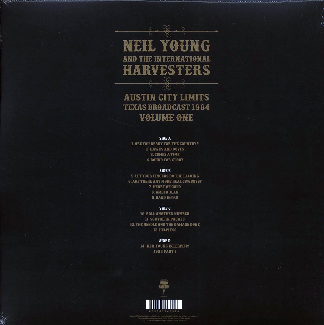 Neil Young & The International Harvesters - Austin City Limits Volume 1: Texas Broadcast 1984 (2xLP) Vinyl Record