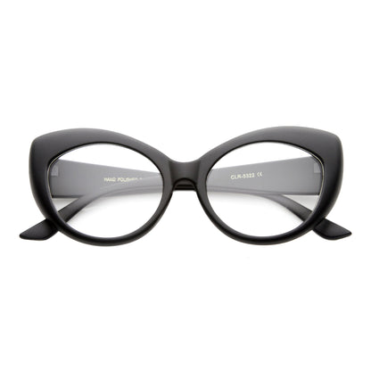 Retro 1950's Pointed Cat Eye Clear Lens Glasses 9646