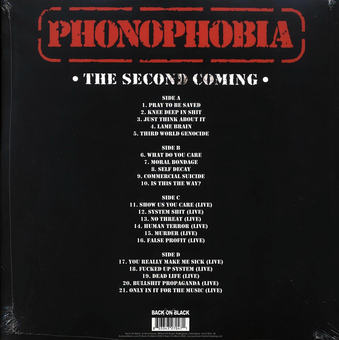Extreme Noise Terror - Phonophobia (ltd. ed.) (2xLP) (red vinyl) Vinyl Record