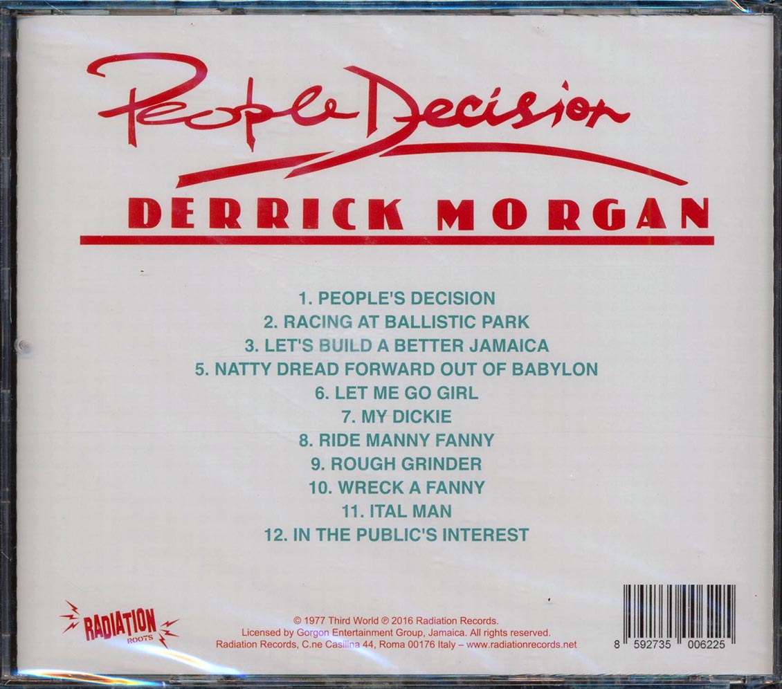 Derrick Morgan - People Decision Music CD