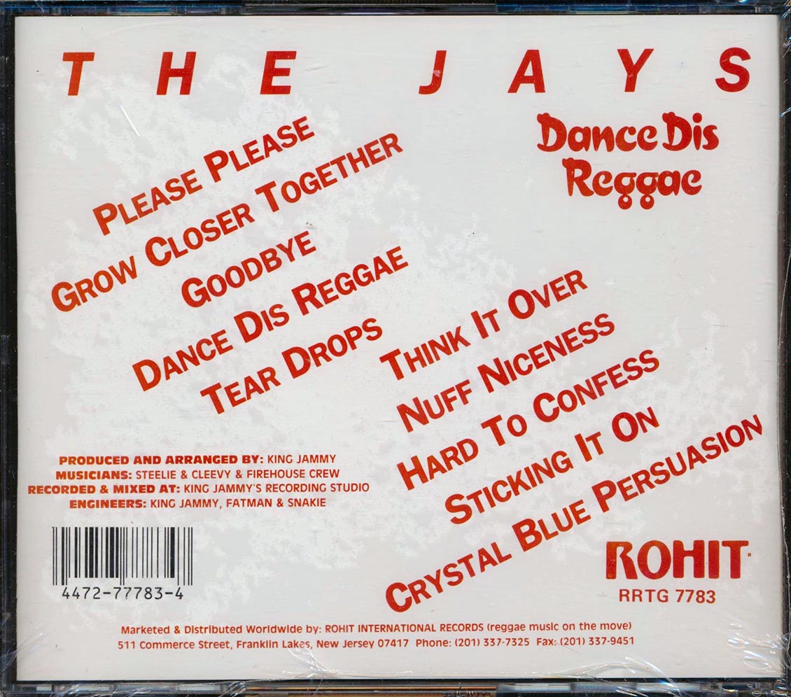 The Jays - Dance Dis Reggae Music CD