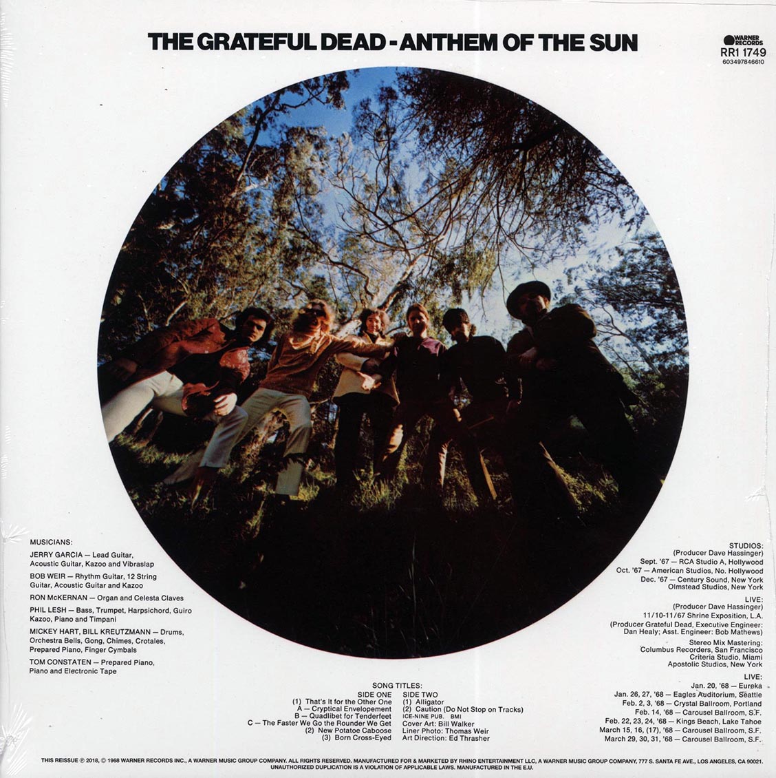 Grateful Dead - Anthem Of The Sun (50th Anniv. Ed.) (remastered) Vinyl Record