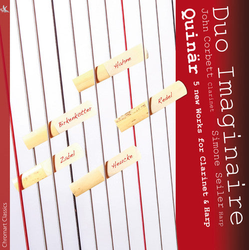 the album cover for Redel / Duo Imaginaire - Quinar-5 New Works for Clarinet & Harp