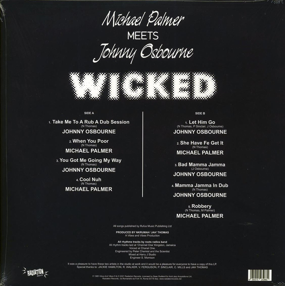 Michael Palmer, Johnny Osbourne - Michael Palmer Meets Johnny Osbourne: Wicked Vinyl Record