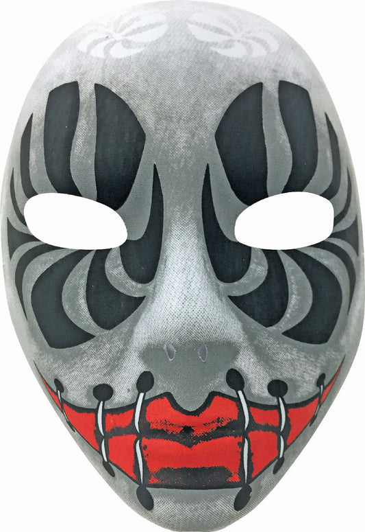 Evil Eyes Black and White Creepy Death Clown Stitches Mask Forum Novelties