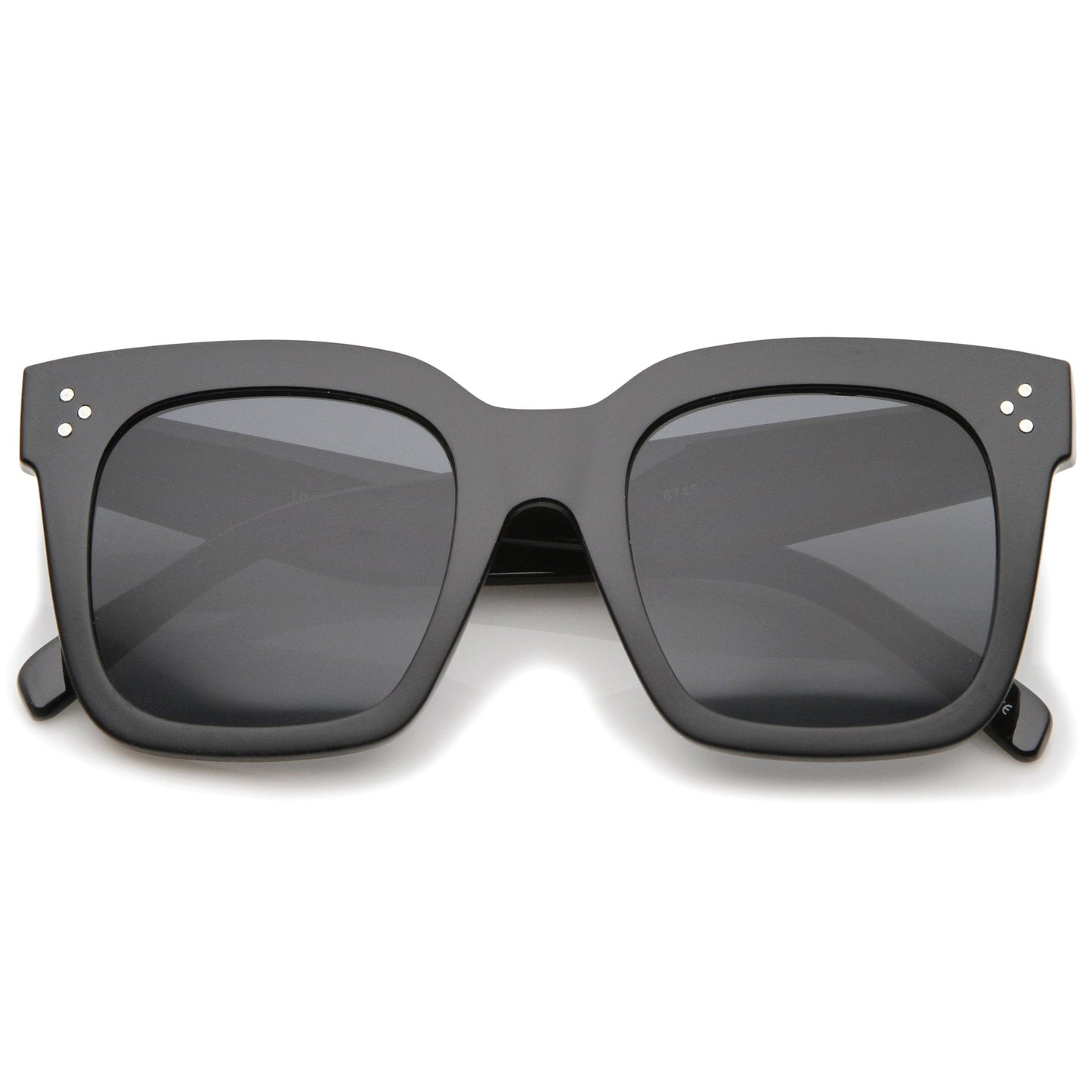 Bold Oversize Horned Rim Flat Lens Sunglasses A101