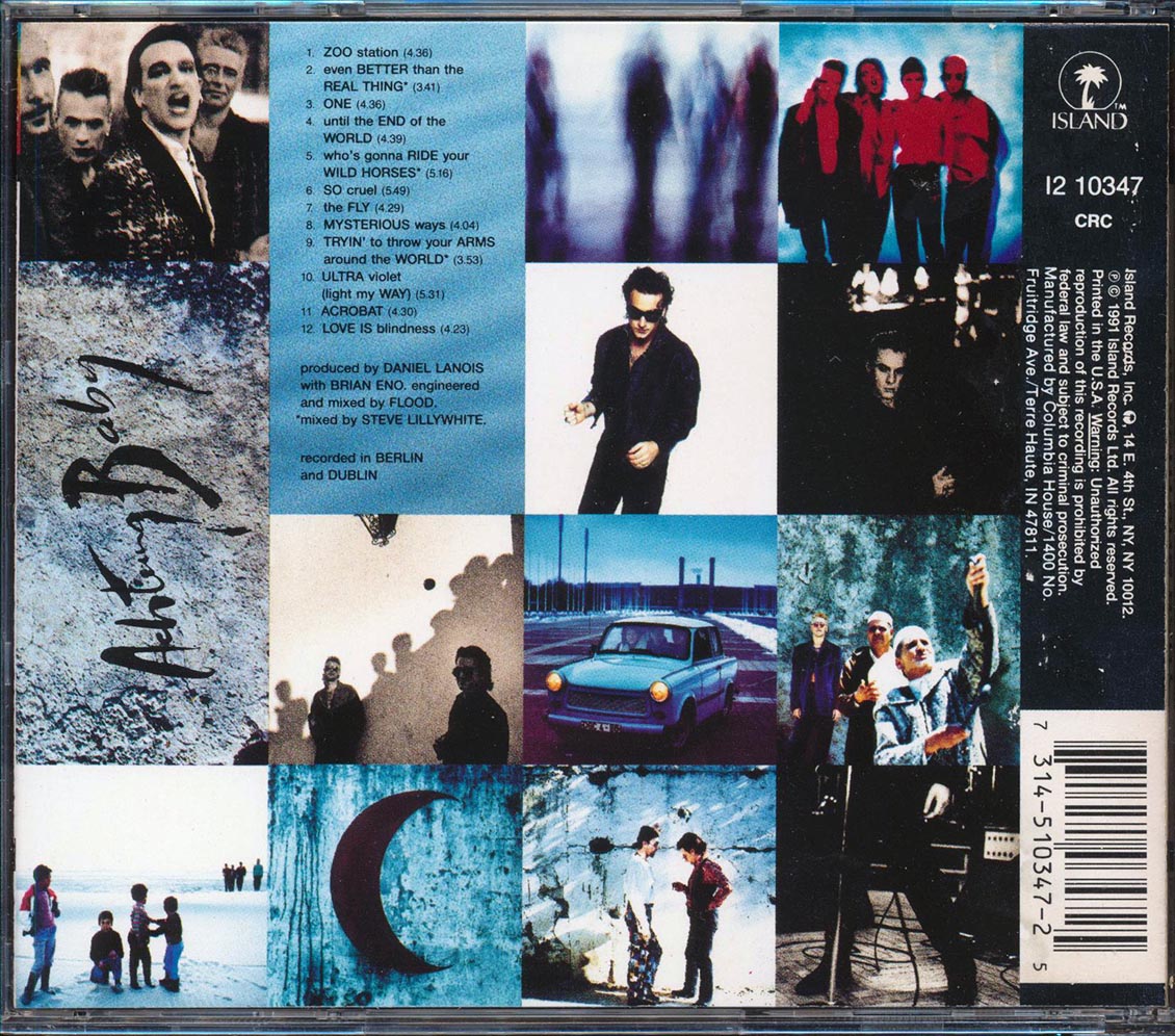 U2 - Achtung Baby Music CD