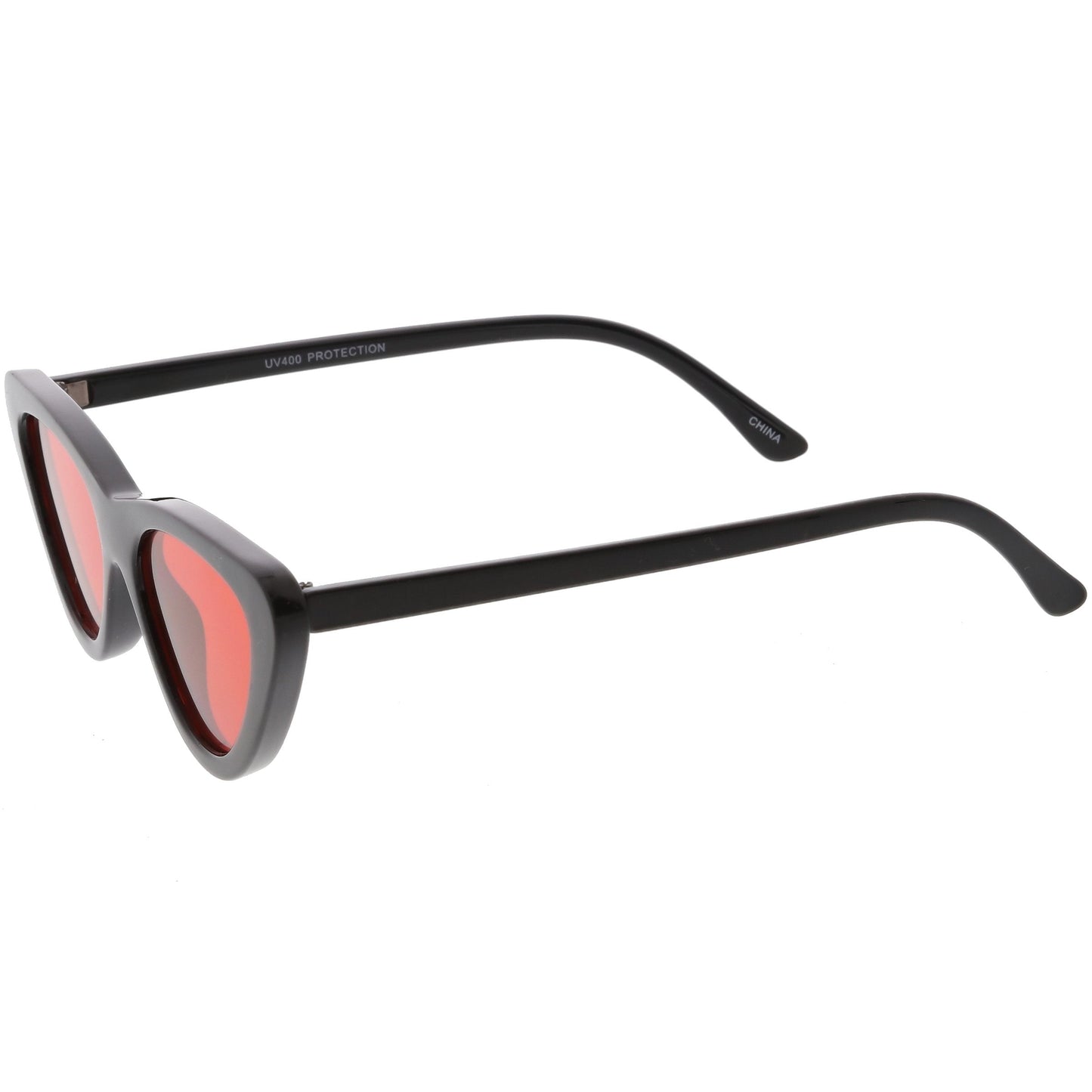 Retro 1990's Narrow Color Tone Flat Lens Cat Eye Sunglasses C522