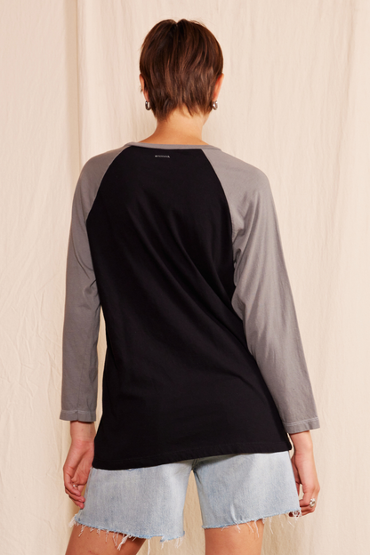 The Rolling Stones US Tour Womens Raglan Shirt Black