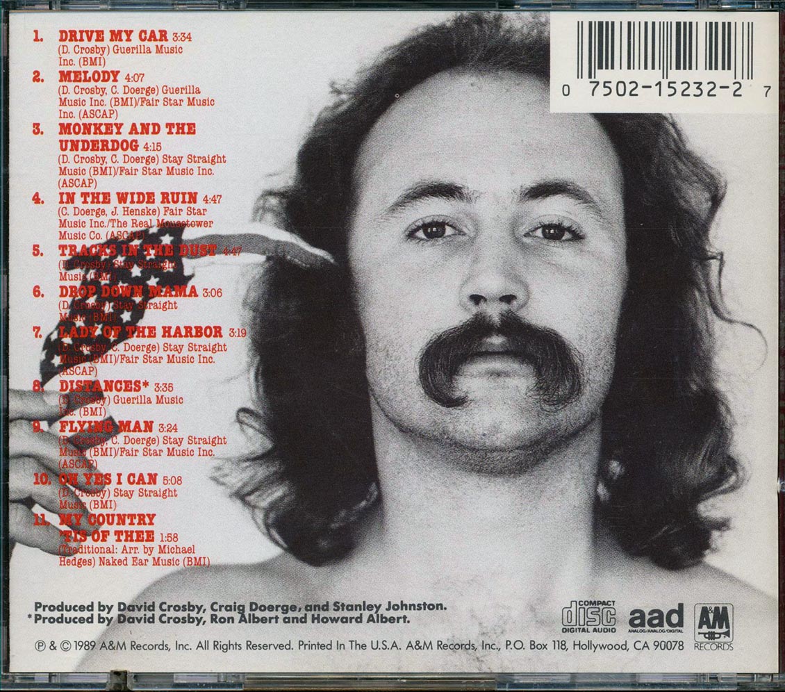 David Crosby - Oh Yes I Can Music CD