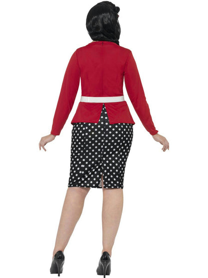 Smiffy's Women's Curves 50's PIn Up Polka Dot Adult Retro Plus Size Costume 2X