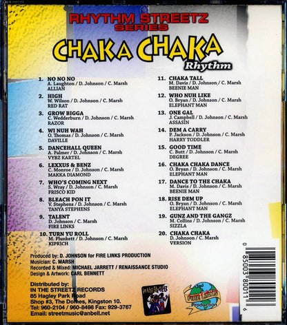 Sizzla, Vybz Kartel, Tanya Stephens, Daville, Elephant Man, Etc. - Chaka Chaka Rhythm (rhythm: "Chaka Chaka") (20 tracks) Music CD