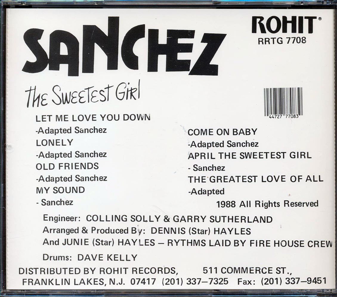 Sanchez - The Sweetest Girl Music CD